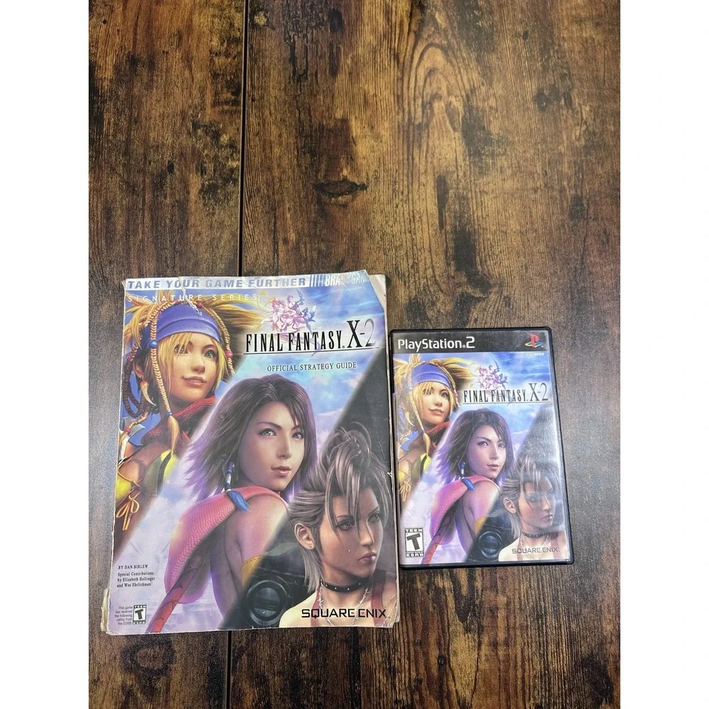 Final Fantasy X-2 PlayStation 2 PS2 FF 10-2 Complete CIB with Strategy Guide